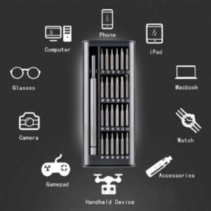 24 In 1 Screw Driver Tiny Magnetic Tools Kit For Repairing Long Handle Screwdriver