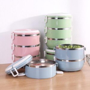 3 Layer Easy Portable Lunch Box ·non-toxic, Health And Safety (random Color)