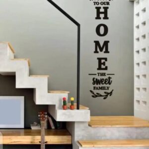 3d Wall Art “welcome To Our Home The Sweet Family” Wall Decoration For Home Office Dorm