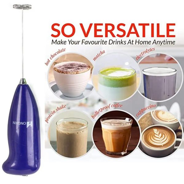 Electric Egg Beater Milk Drink Coffee Whisk Mixer Foamer Mini Handle Stirrer Practical Cooking Tool Kitchen Mini Whisk(random Color)