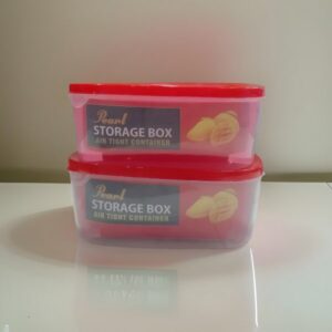 Pack of 2 Airtight Storage Box / Plastic Bowls Set Food Container / Kitchen Bowl Set
