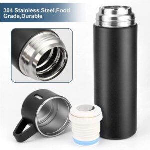 Stainless Steel Vacuum Flask Set With 3 Cups, 500ml