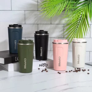 Vacuum Insulated Coffee Mug Stainless Steel Smart Coffee Tumbler Thermos Travel Cup 510 Ml (random Color)
