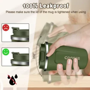 Vacuum Insulated Coffee Mug Stainless Steel Smart Coffee Tumbler Thermos Travel Cup 510 Ml (random Color)