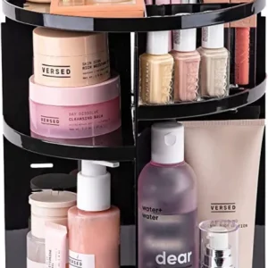 360 Degree Rotating Cosmetic Organizer (black )