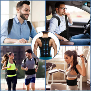 Back Posturm Spine Support Belt Adjustable Adult Corset Posture Correction Belt Body Health Care ( Casual Size )
