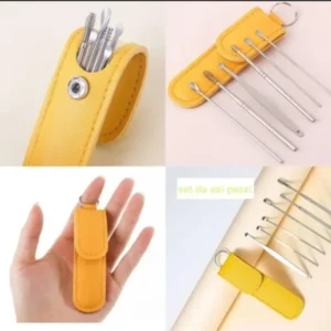 Ear Wax Cleaning Kit, 6 Pcs Ear Pick Tools, Wax Removal Kit, Ear Cleaning Tool Set, Spring Earwax Cleaner Tool Ear Wax Remover (random Color)