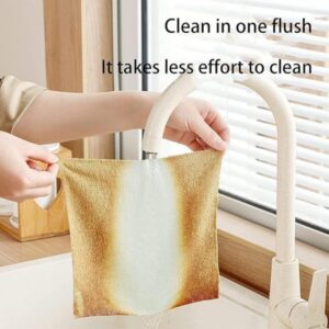 Microfiber Cleaning Reusable Clothes | Multifunctional Kitchen Rags Super Absorbent Wipes – 20pcs/box (random Color)
